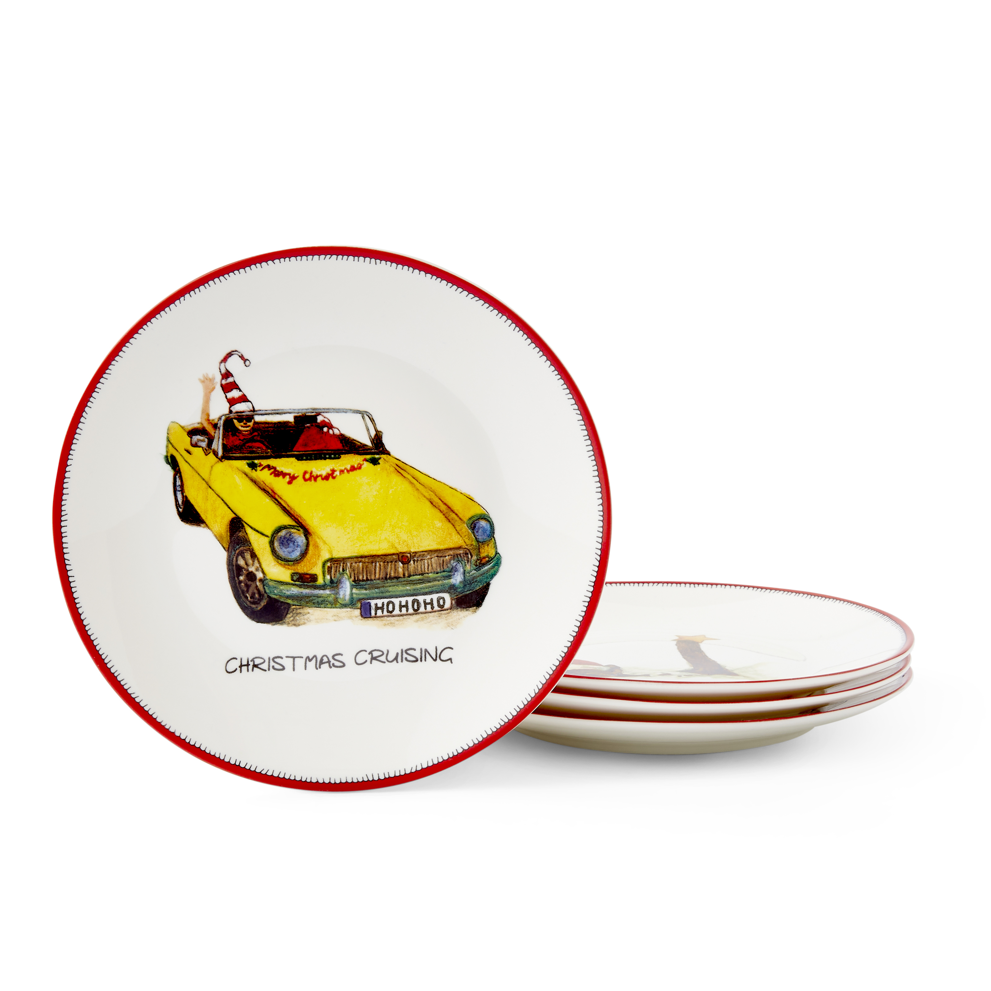 Kit Kemp Doodles Christmas Tidbit Plates image number null